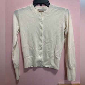 Everlane Sweaters The Cashmere Crew Cardigan Color: Cream/White Size: Xxs